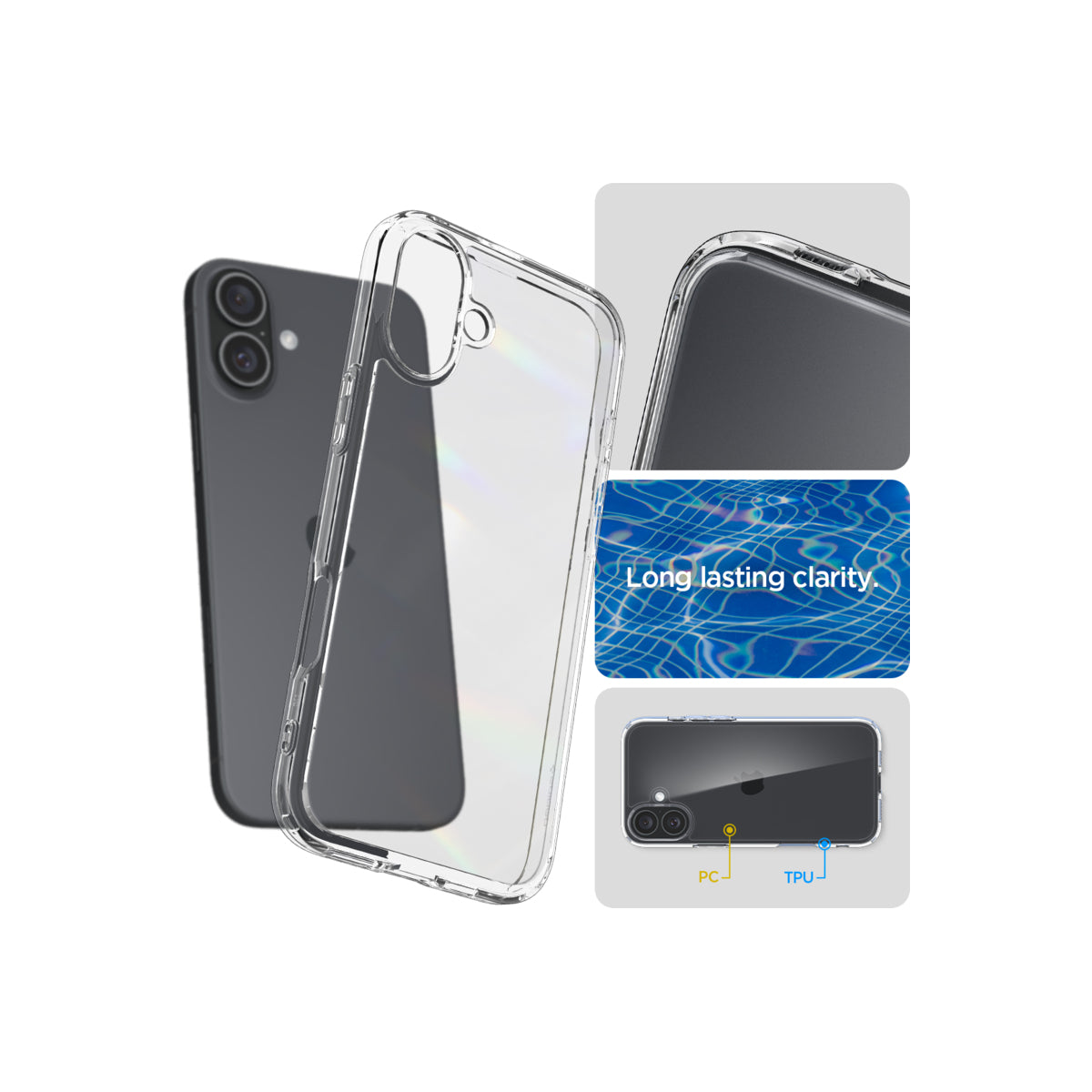 Kryt pro iPhone 16 Spigen Crystal Hybrid - průhledný - istyle.work