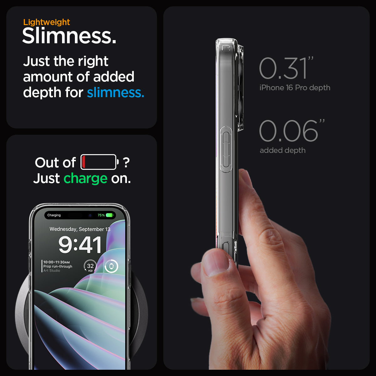 Kryt pro iPhone 16 Pro Spigen Crystal Flex MagSafe - průhledný - istyle.work