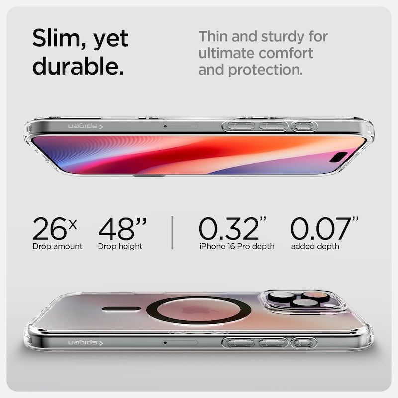 MagSafe kryt pro iPhone 16 Pro Spigen Ultra Hybrid T-series - šedý - istyle.work