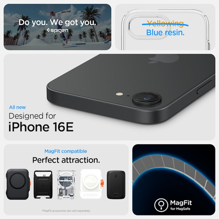 MagSafe kryt pro iPhone 16e Spigen Crystal Flex - průhledný - istyle.work