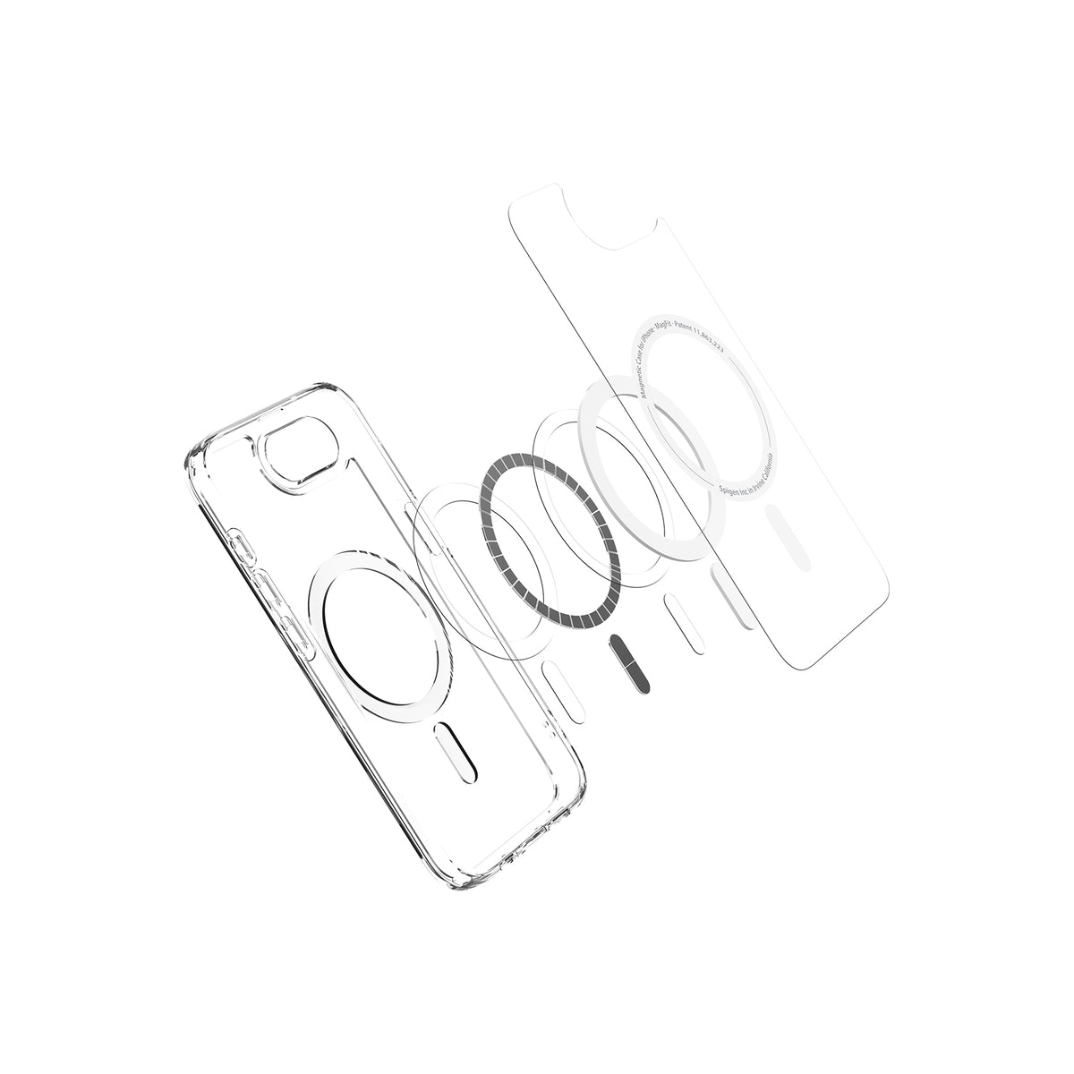 MagSafe kryt pro iPhone 16e Spigen Crystal Hybrid - průhledný - istyle.work