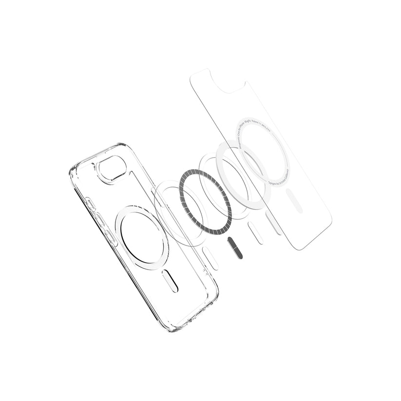MagSafe kryt pro iPhone 16e Spigen Crystal Hybrid - průhledný - istyle.work
