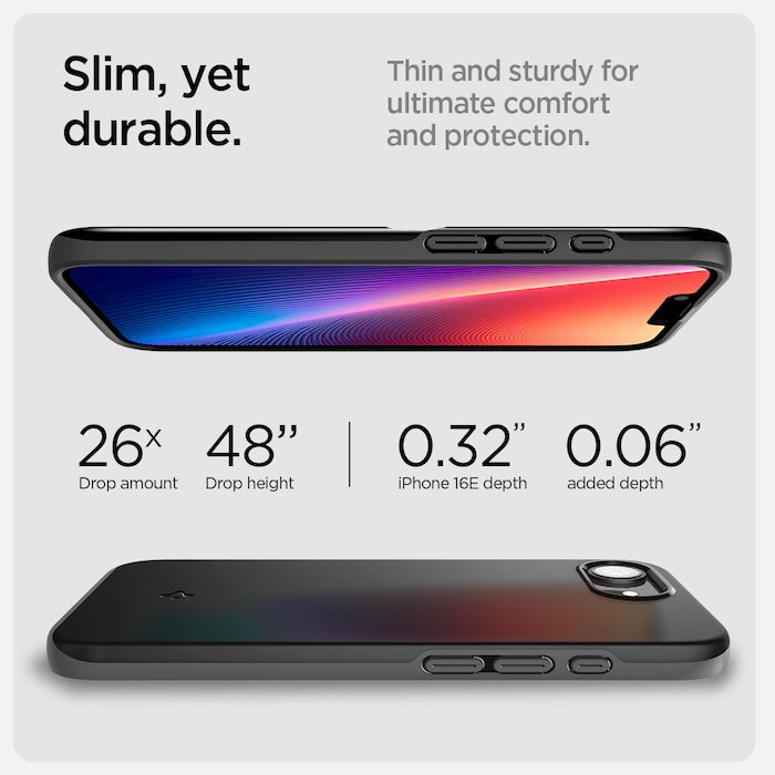 MagSafe kryt pro iPhone 16e Spigen Thin Fit - černý - istyle.work