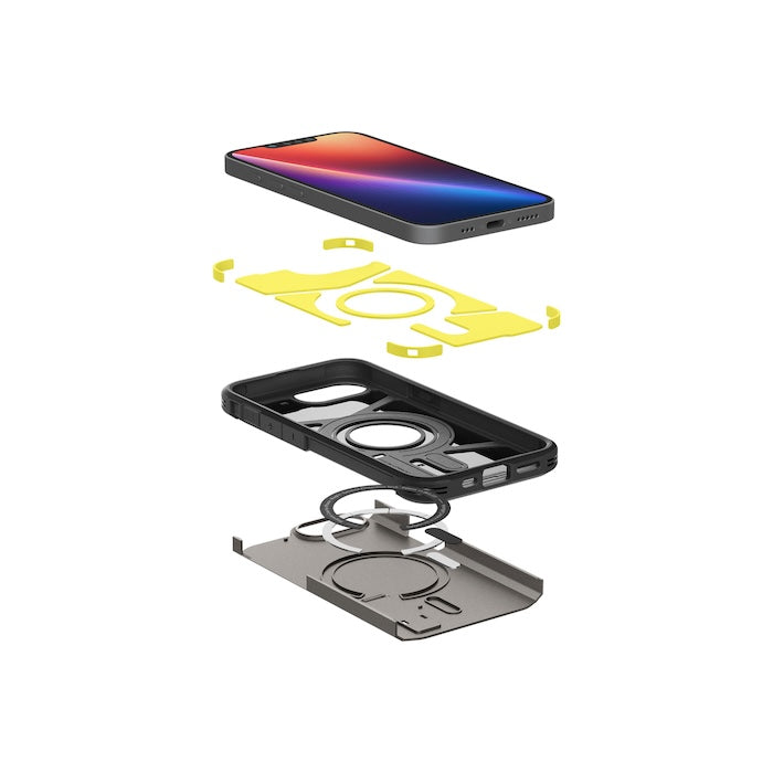 MagSafe kryt pro iPhone 16e Spigen Tough Armor - šedý - istyle.work