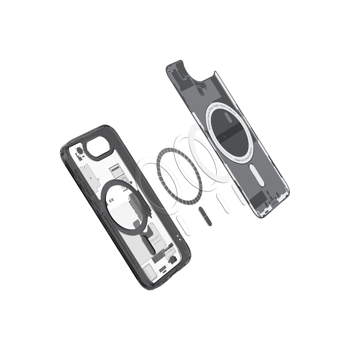 MagSafe kryt pro iPhone 16e Spigen Ultra Hybrid - zero one black - istyle.work