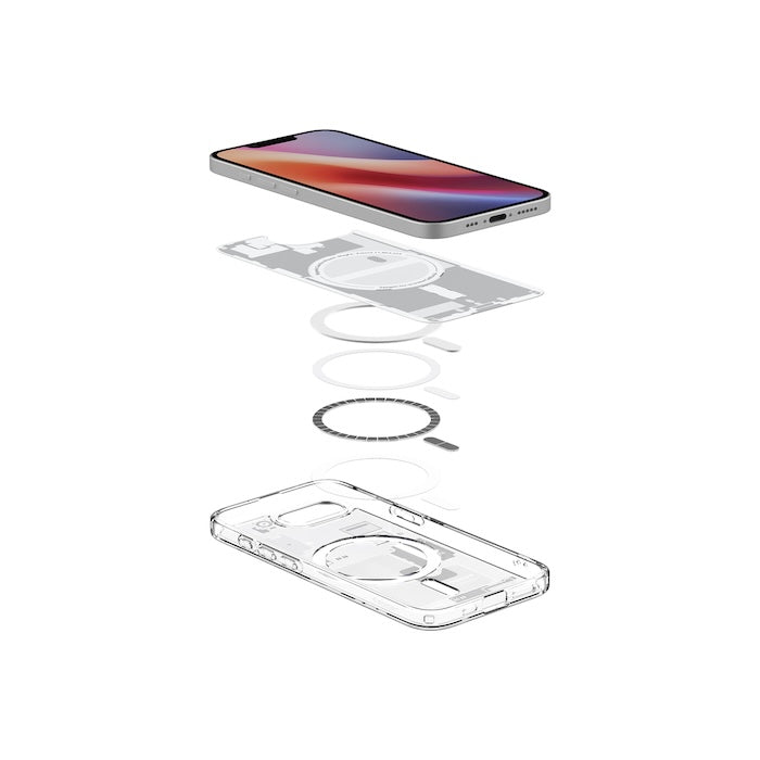 MagSafe kryt pro iPhone 16e Spigen Ultra Hybrid - zero one white - istyle.work