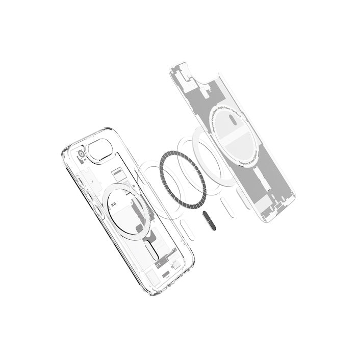 MagSafe kryt pro iPhone 16e Spigen Ultra Hybrid - zero one white - istyle.work
