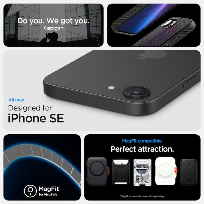 MagSafe kryt pro iPhone 16e Spigen Liquid Air - matně černý - istyle.work