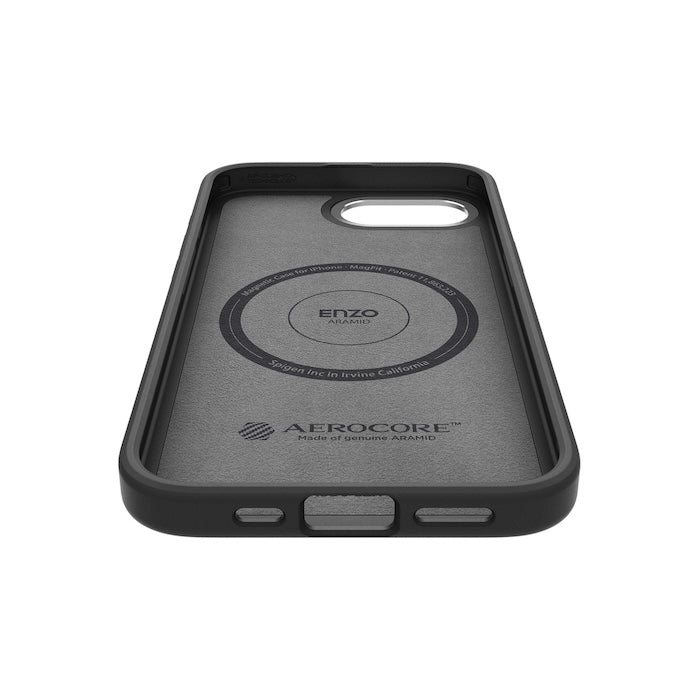 MagSafe kryt pro iPhone 16e Spigen Enzo Aramid - matně černý - istyle.work