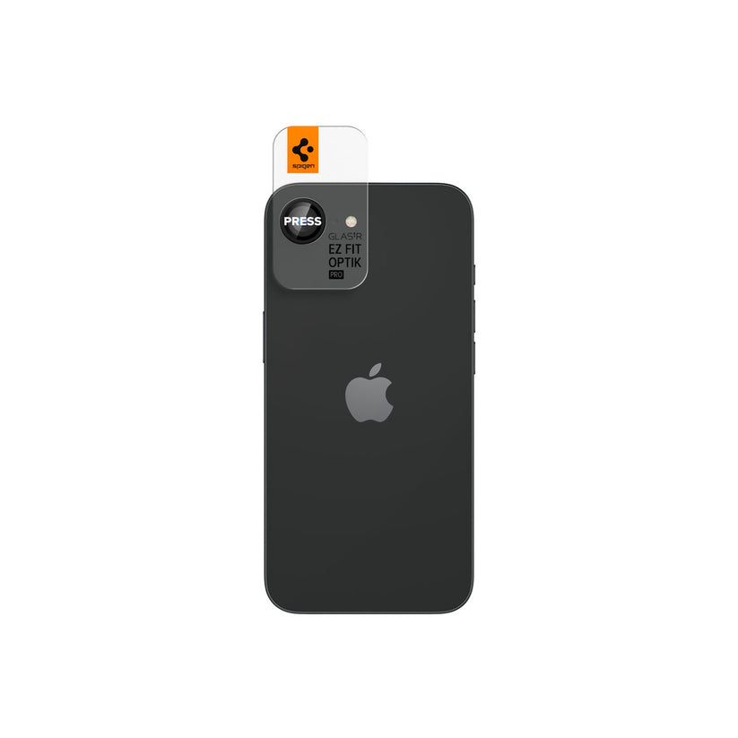 Ochranné sklo na čočku pro iPhone 16e Spigen Glass tR EZ Fit Optik Pro (2ks) - černé - istyle.work