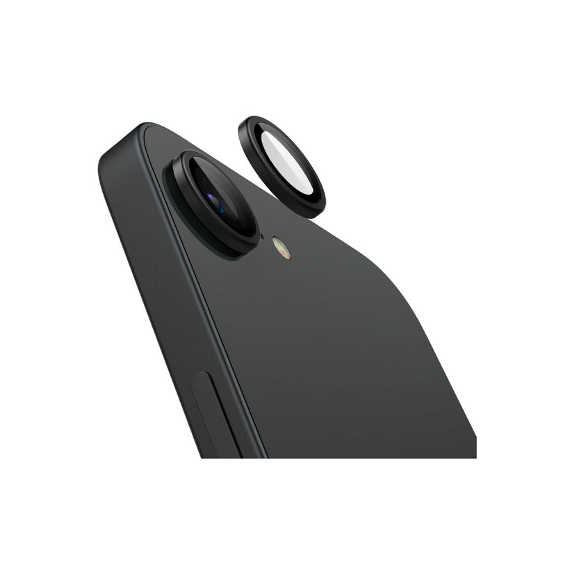 Ochranné sklo na čočku pro iPhone 16e Spigen Glass tR EZ Fit Optik Pro (2ks) - černé - istyle.work