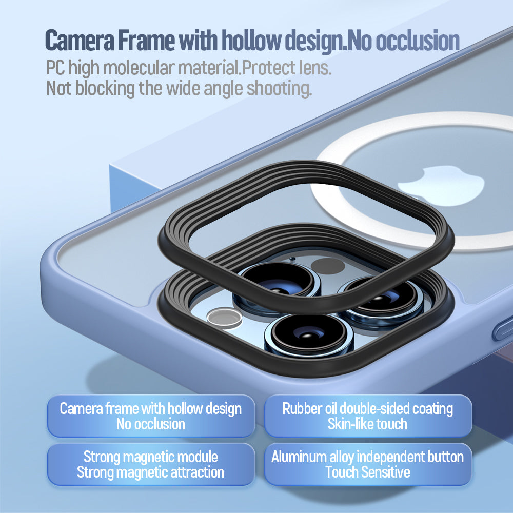 MagSafe kryt na iPhone 16 Blueo Skin Friendly Frosted Case - šedý - istyle.work