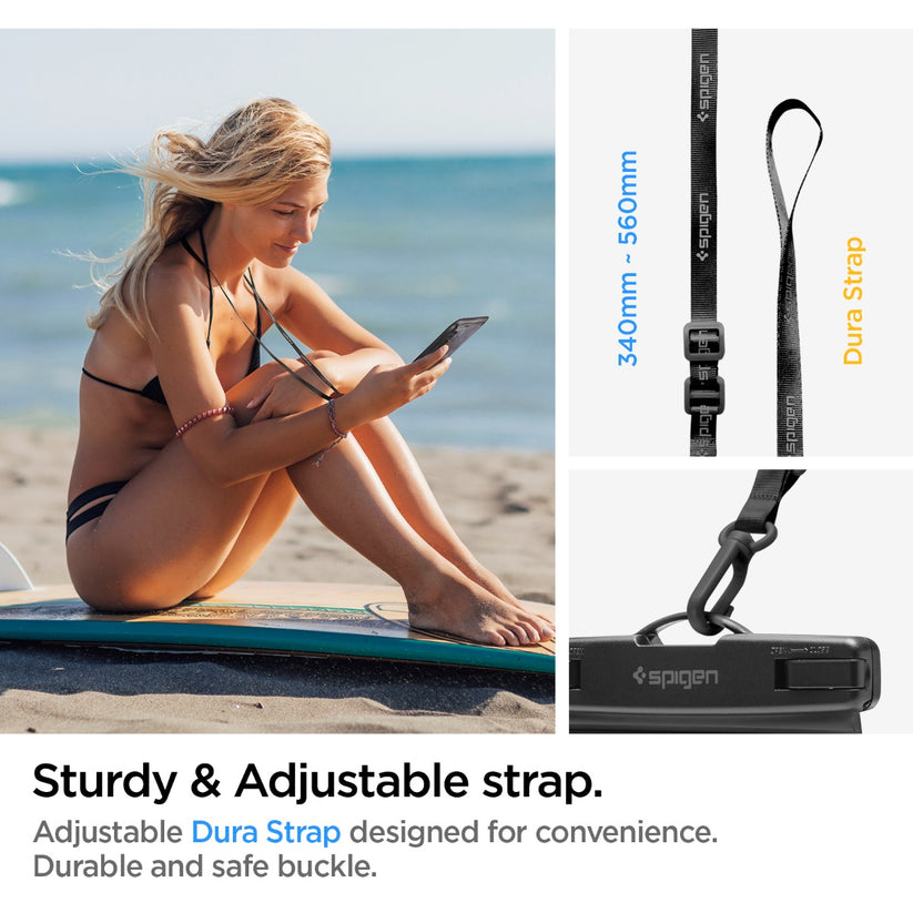 Vodotěsné univerzální pouzdro Spigen A601 - černé - istyle.work