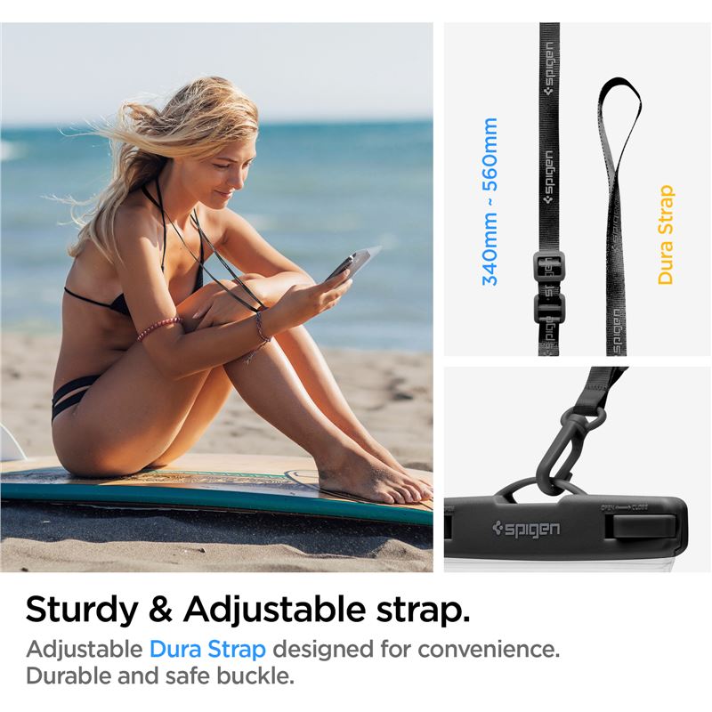 Vodotěsné univerzální pouzdro Spigen A601 - průhledné - istyle.work