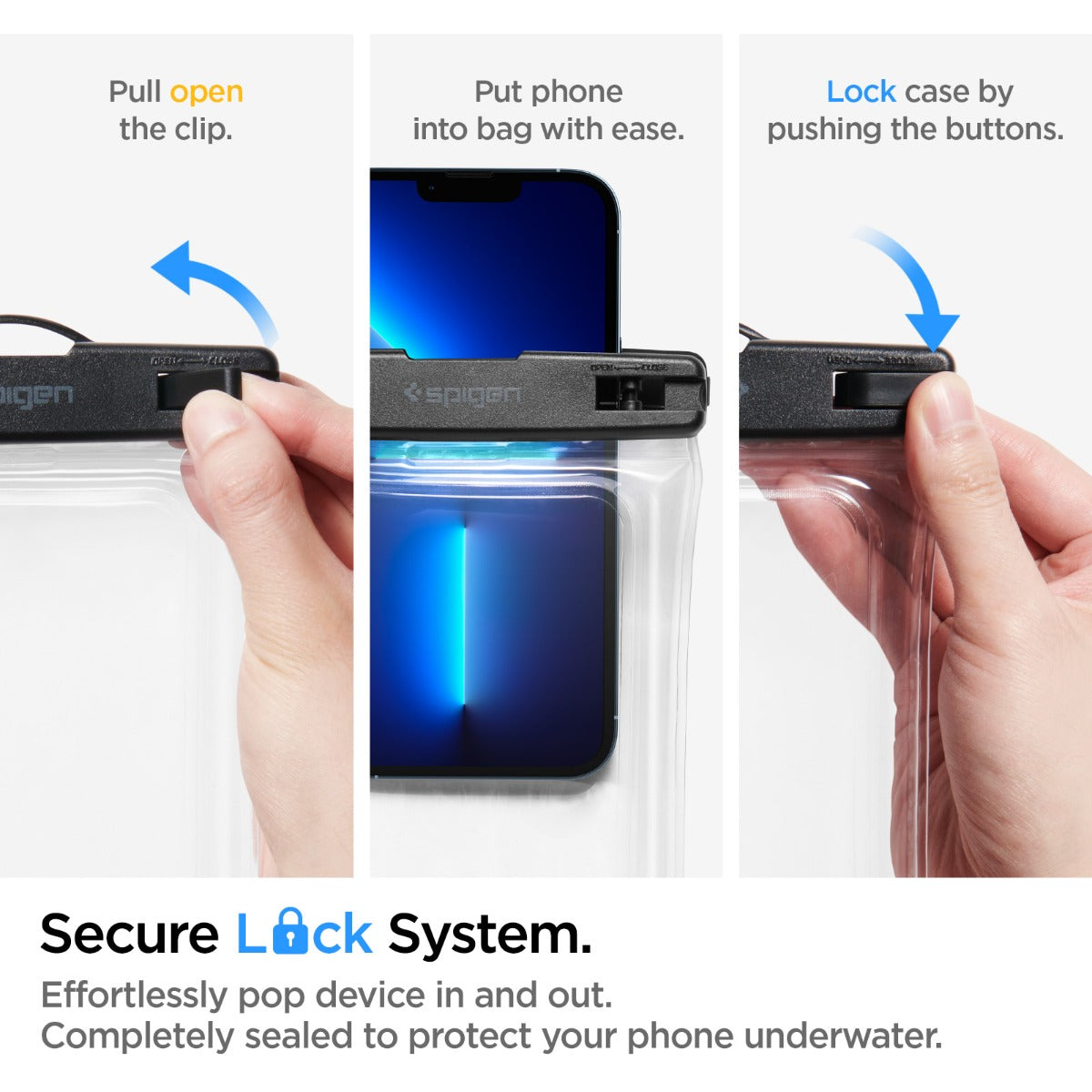 Vodotěsné plovoucí pouzdro Spigen Aqua Shield A610 - průhledné - istyle.work