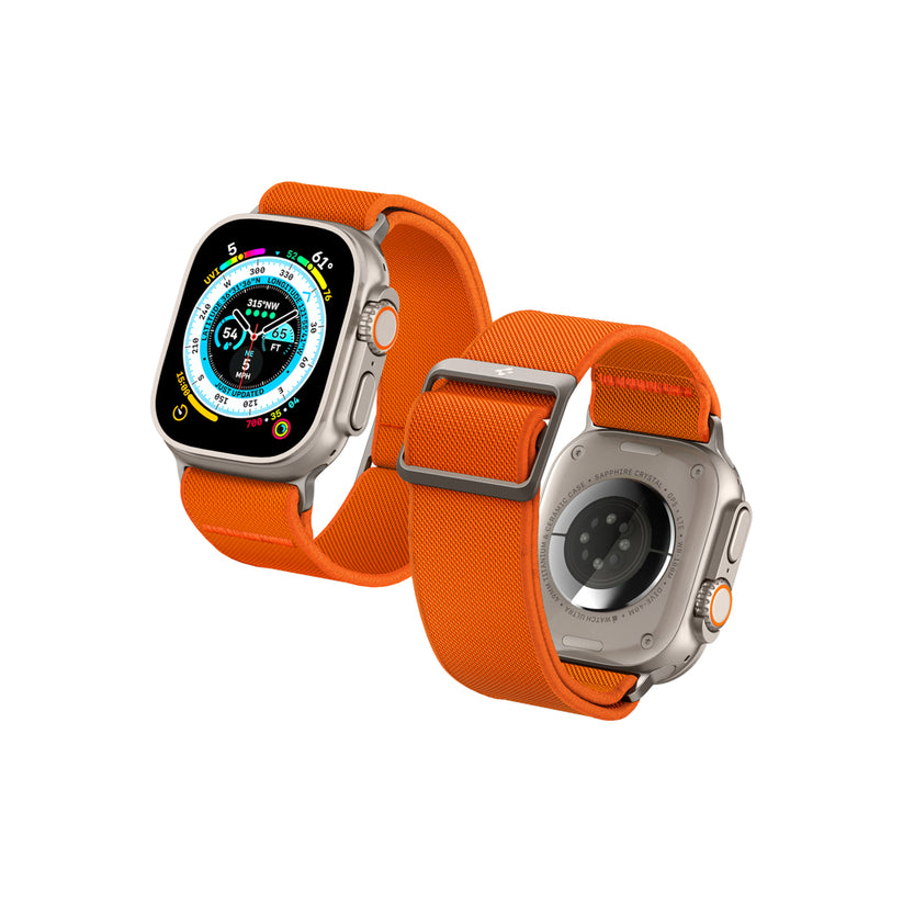 Řemínek pro Apple Watch 42/44/45/49mm Spigen Lite Fit Ultra - oranžový - istyle.work