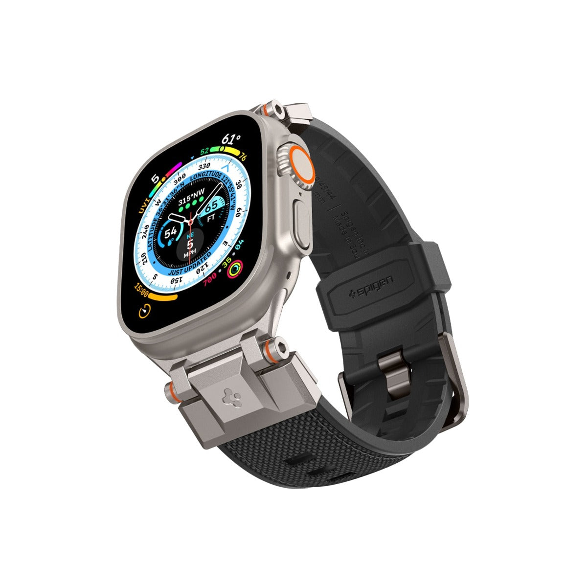 Řemínek pro Apple Watch 42/44/45/49 mm Spigen Dura Pro Armor Band - černý - istyle.work