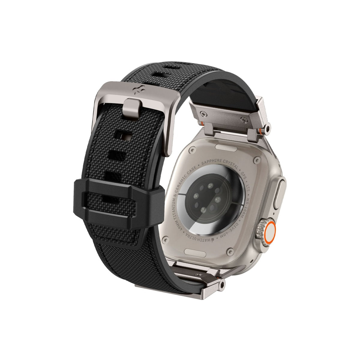 Řemínek pro Apple Watch 42/44/45/49 mm Spigen Dura Pro Armor Band - černý - istyle.work