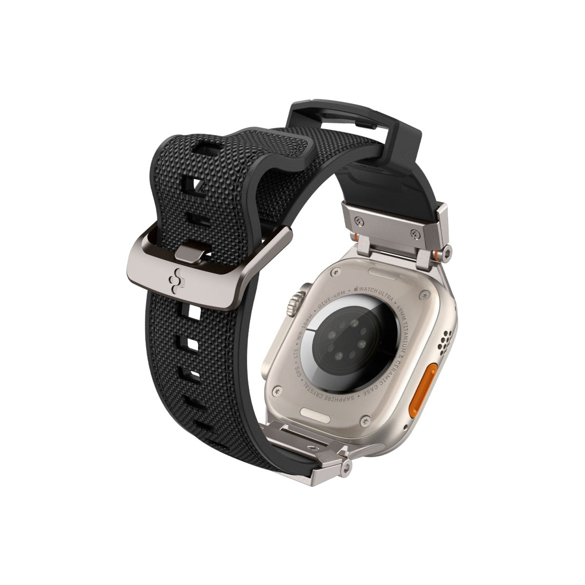 Řemínek pro Apple Watch 42/44/45/49 mm Spigen Dura Pro Armor Band - černý - istyle.work