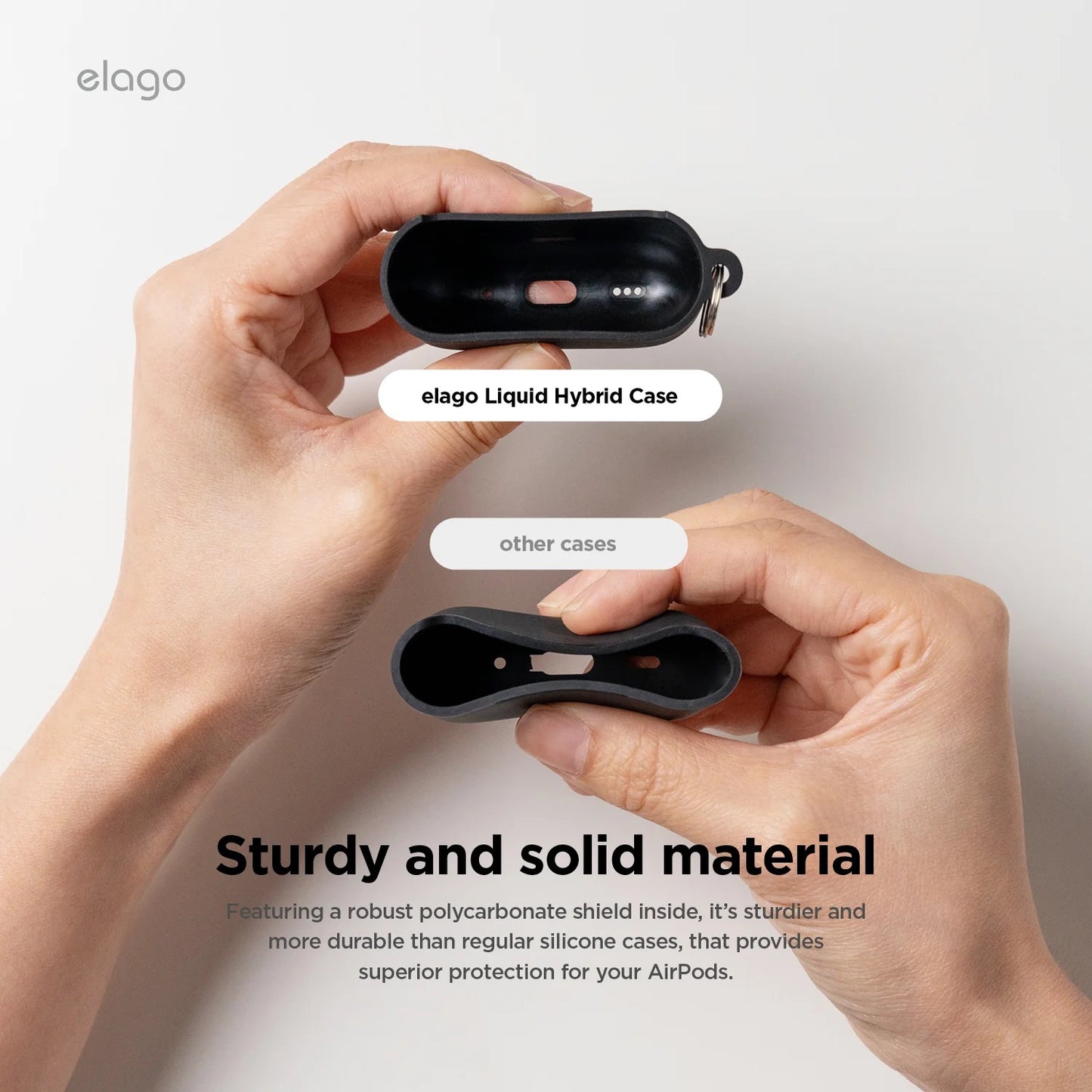 Závěsné pouzdro pro AirPods 4 Elago Hybrid Hang Case - šedé - istyle.work