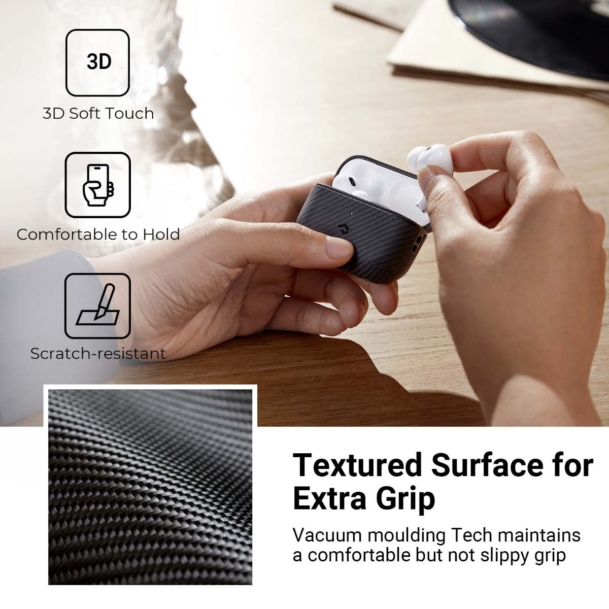 Kryt na AirPods Pro Pitaka MagEZ 2 - černý - istyle.work