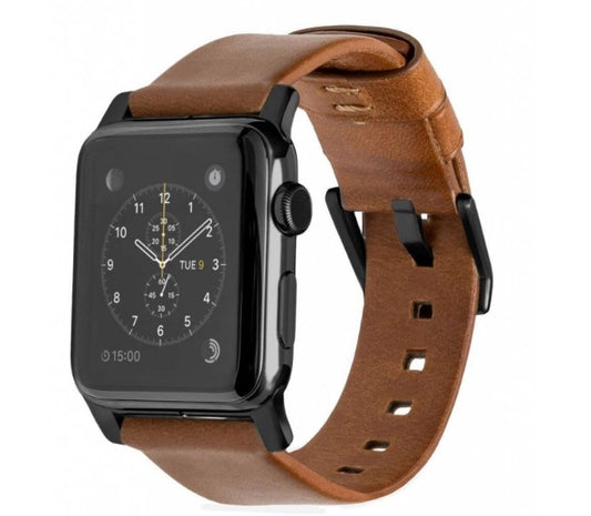 Řemínek pro Apple Watch 42/44/45/49 mm Nomad kožený - hnědý - istyle.work