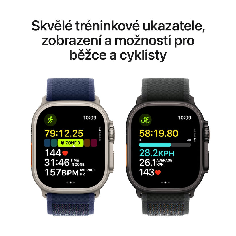 Apple Watch Ultra 2 GPS + Cellular, 49mm přírodně titanové pouzdro s přírodně titanovým milánským tahem z titanu - S (otevřený)