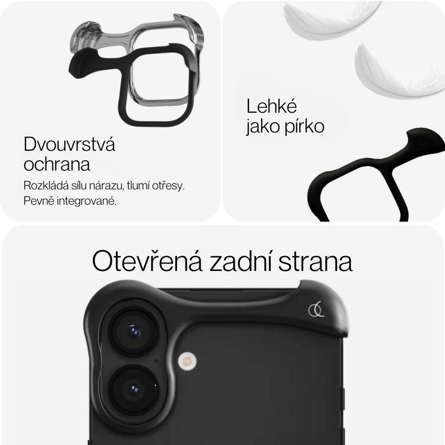Ochranný rám pro iPhone 16 Arc Pulse - matně černý