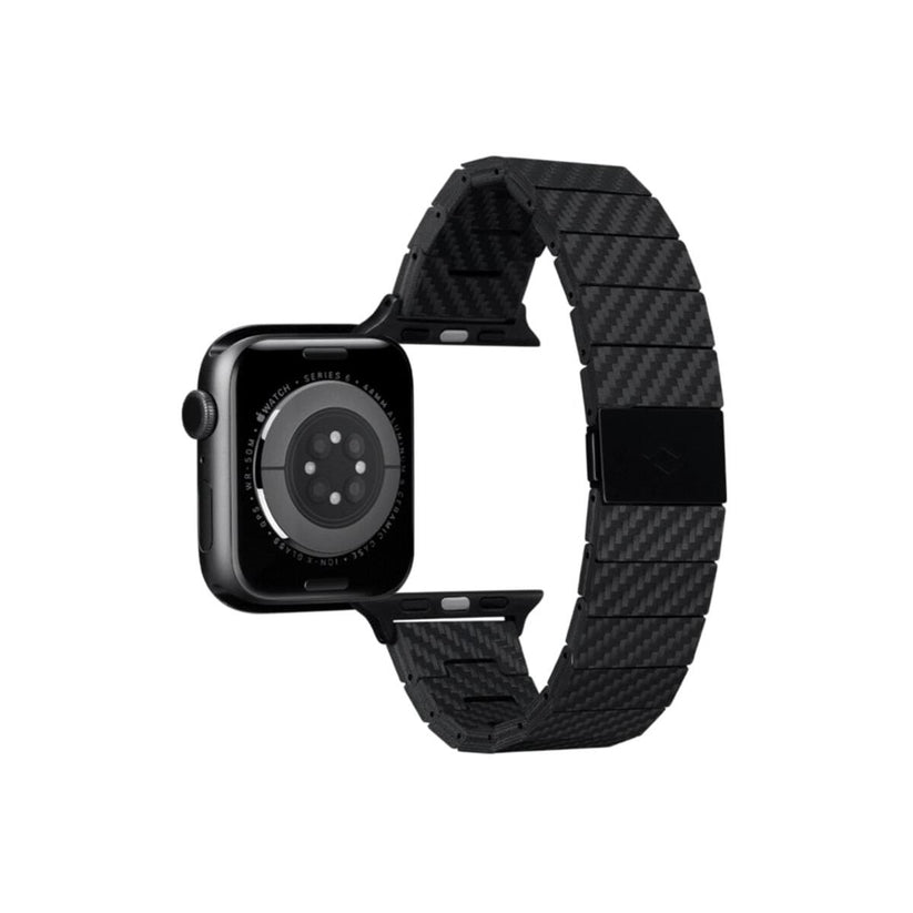 Řemínek pro Apple Watch 42/44/45/49mm Pitaka Carbon Fiber - tmavý - istyle.work