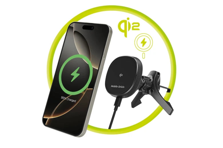 Bezdrátová nabíječka do auta Mobile Origin Wireless Car Vent Qi2 Charger CA15