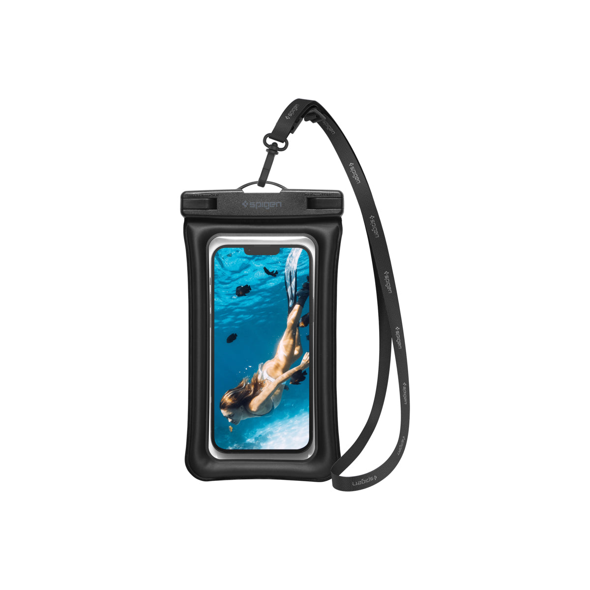 Vodotěsné plovoucí pouzdro Spigen Aqua Shield A610 - černé - istyle.work