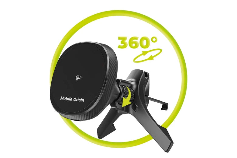 Bezdrátová nabíječka do auta Mobile Origin Wireless Car Vent Qi2 Charger CA15