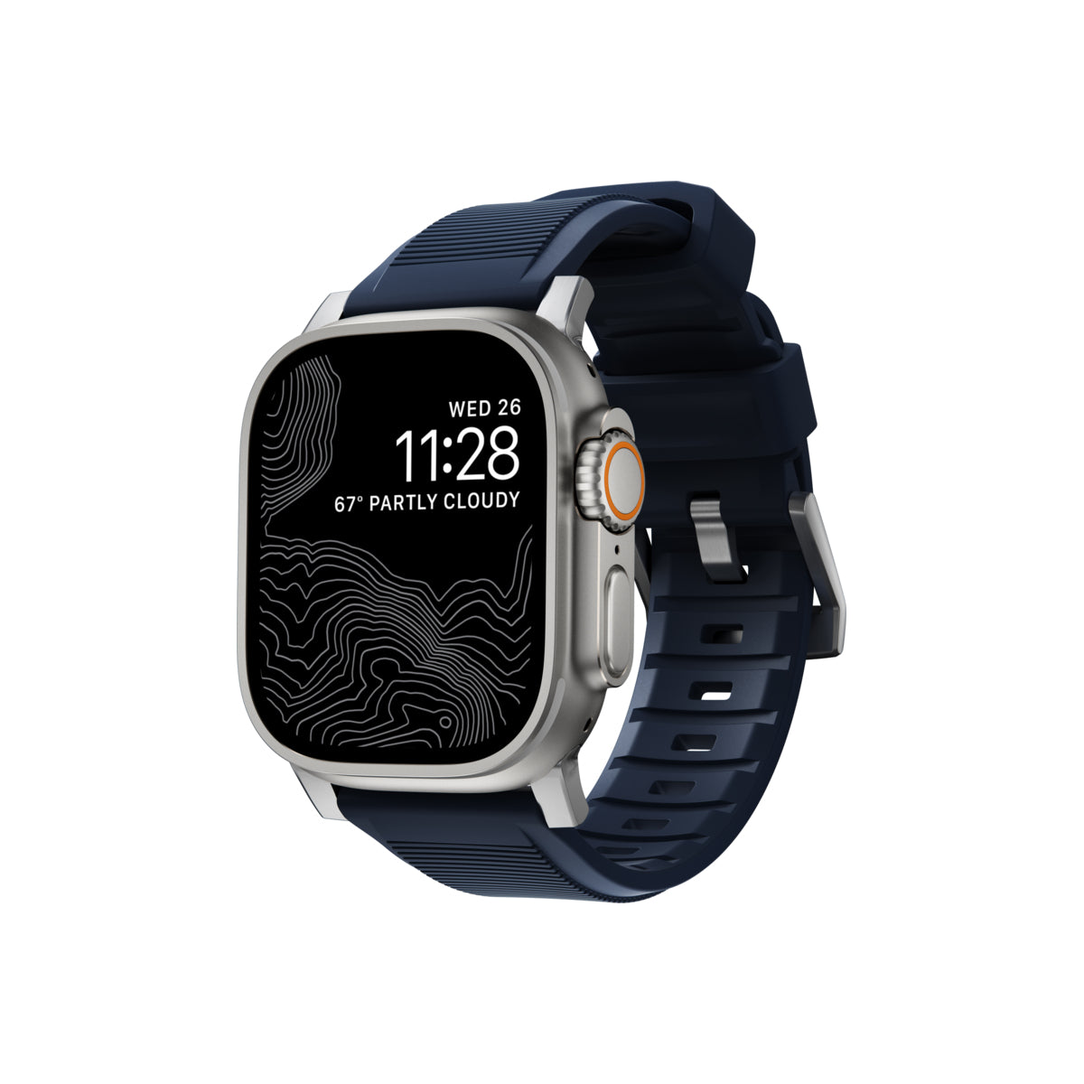 Řemínek pro Apple Watch 42/44/45/49 mm Nomad Rugged Strap - modrý - istyle.work