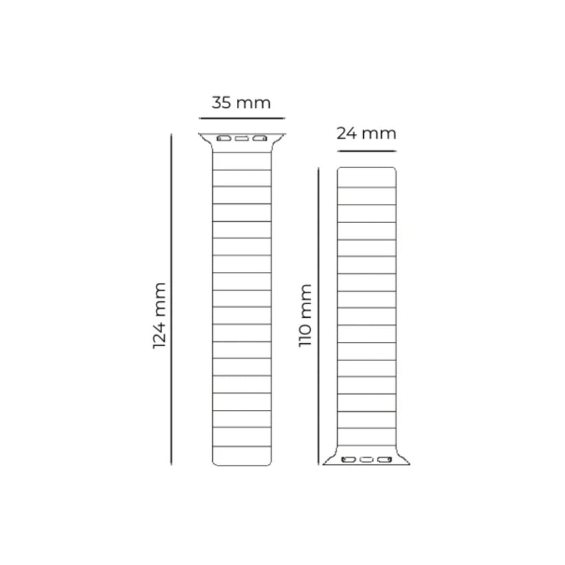 Řemínek pro Apple Watch 42/44/45/49 mm Mobile Magnetic Strap II - oranžový/zelený - istyle.work