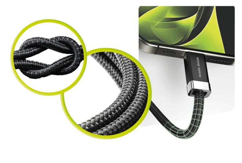 27W USB-C kabel USB-C/USB-A 1,5 m Mobile Origin CB6