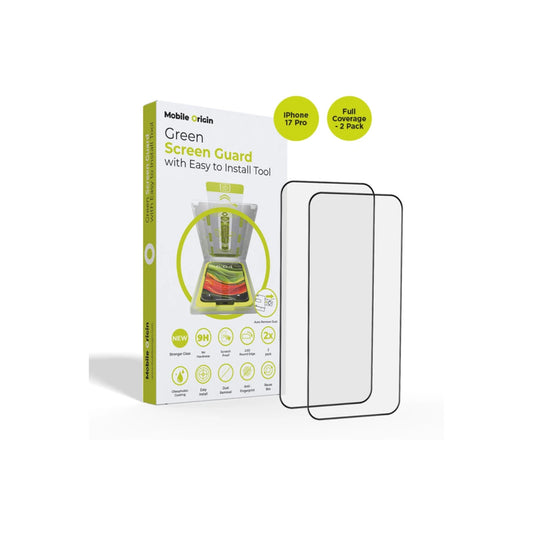 Ochranné sklo pro iPhone 17 Pro Mobile Origin Screen Guard s aplikátorem, úplným pokrytím, 2 ks - istyle.work