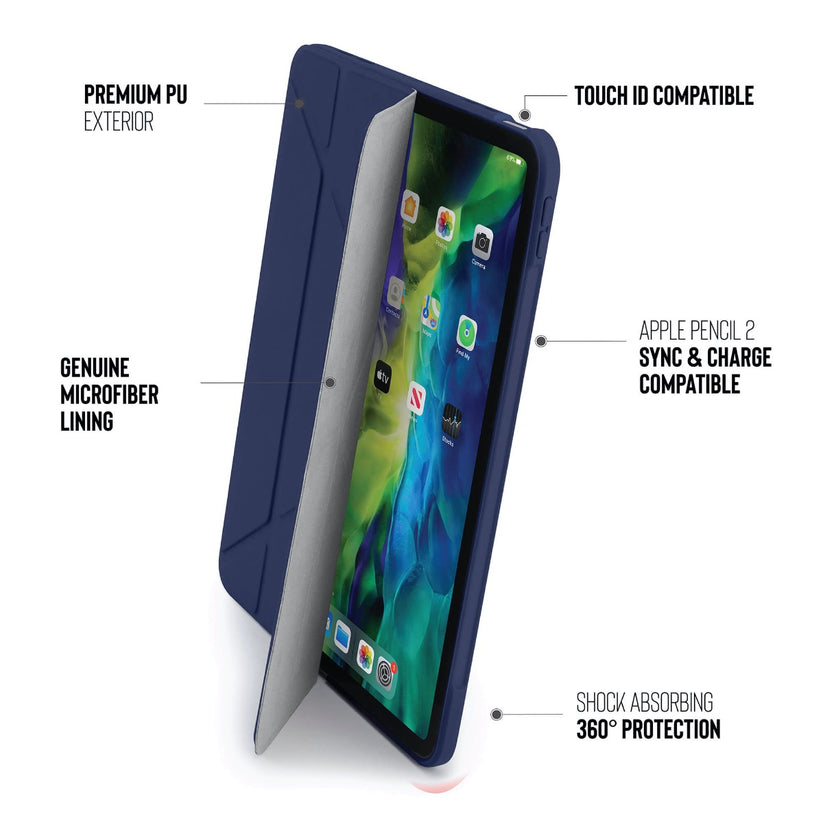 Pouzdro Pipetto Origami pro iPad Air 4 10.9" (2020) - námořnicky modré - istyle.work
