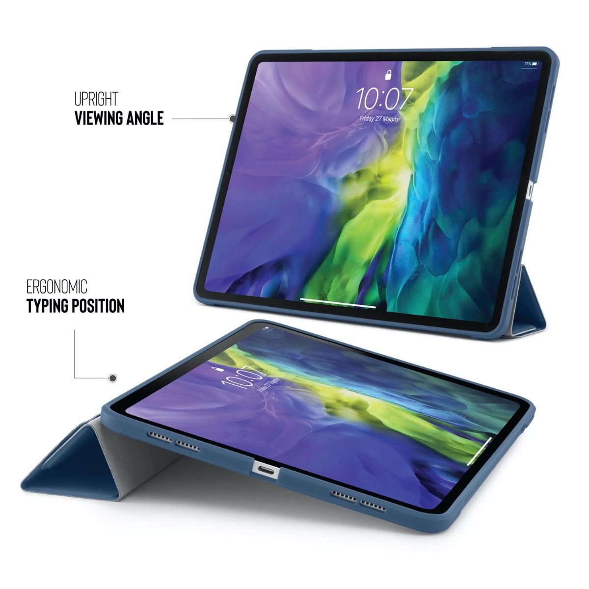 Pouzdro Pipetto Origami pro iPad Air 4 10.9" (2020) - světle modré - istyle.work