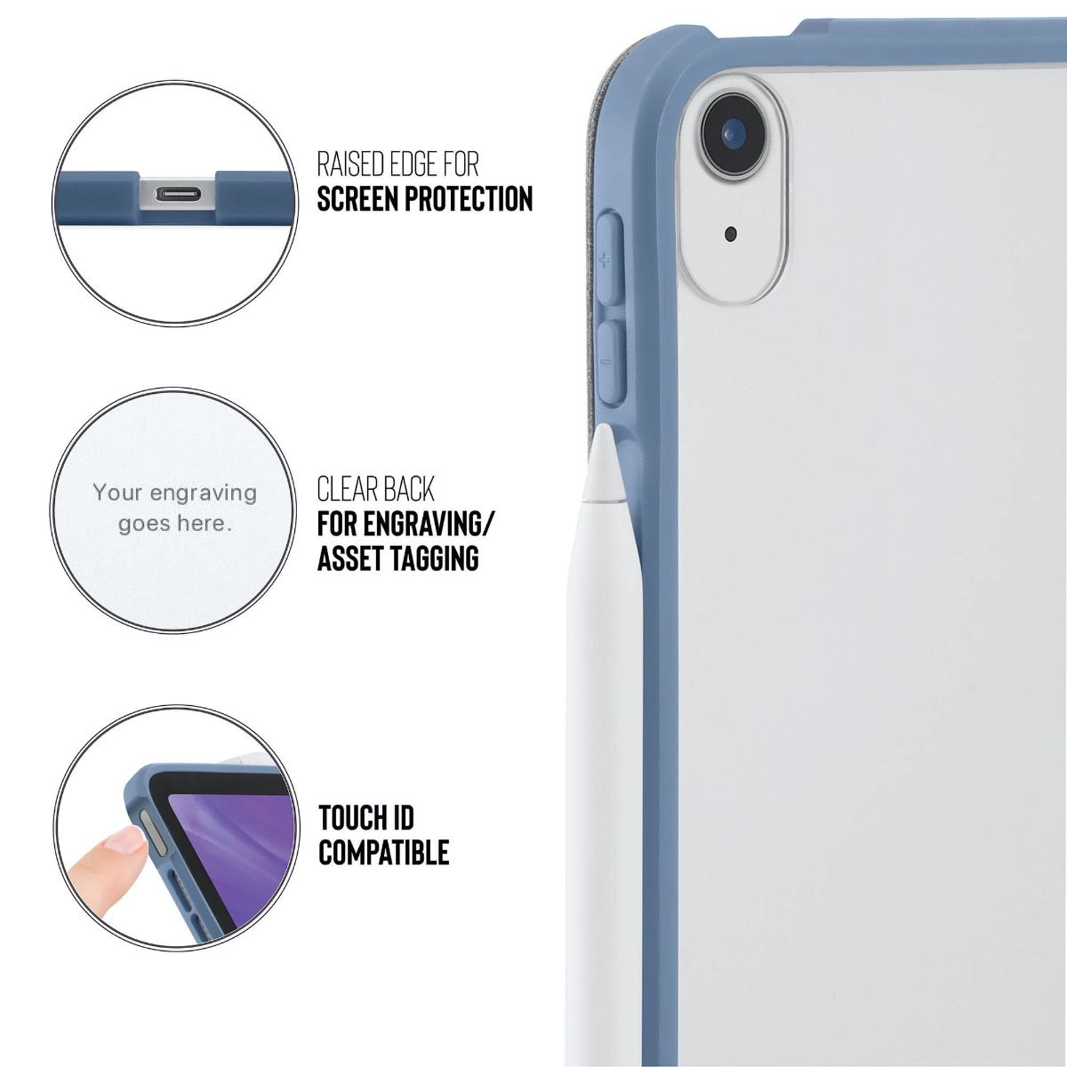 Pouzdro Pipetto Origami pro iPad Air 4 10.9" (2020) - světle modré - istyle.work