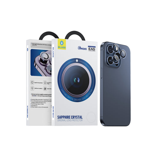Safírové sklo na čočky pro iPhone 15 Pro Max Blueo - modré - istyle.work