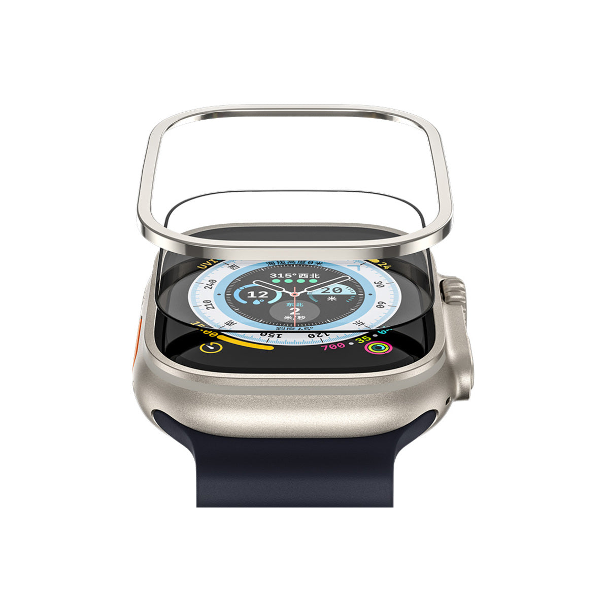 Safírové sklo s titanovým rámem pro Apple Watch Ultra Blueo - istyle.work