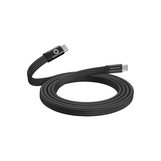 Magnetický 60W nabíjecí kabel Mobile Origin Original Flat Cable USB-C / USB-C 1m - černý - istyle.work