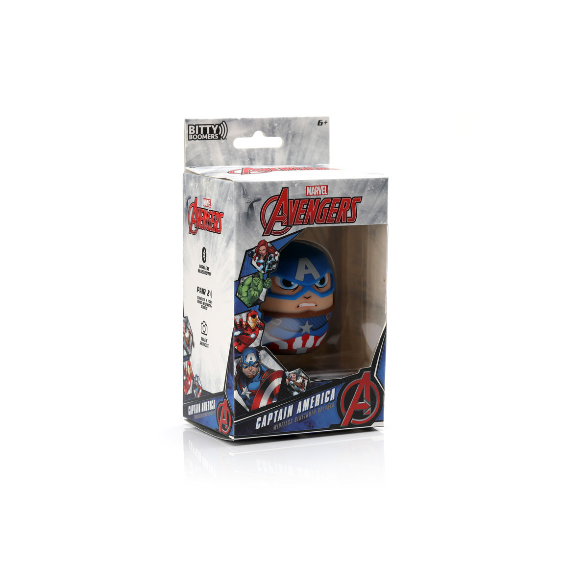 Bezdrátový reproduktor Marvel Captain America Bitty Boomers Bluetooth Speaker - istyle.work