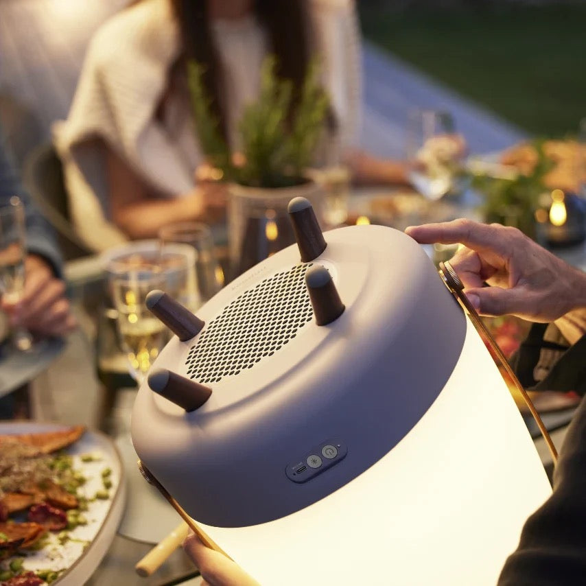 Designová lampa s reproduktorem Kooduu Lite-up Play - Ocean Blue