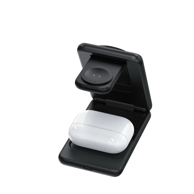 Bezdrátová nabíječka Mobile Origin 3in1 Foldable Qi2 Charger PW8 - černá