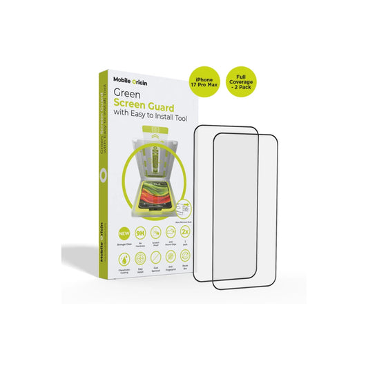 Ochranné sklo pro iPhone 17 Pro Max Mobile Origin Screen Guard s aplikátorem, úplným pokrytím, 2 ks - istyle.work