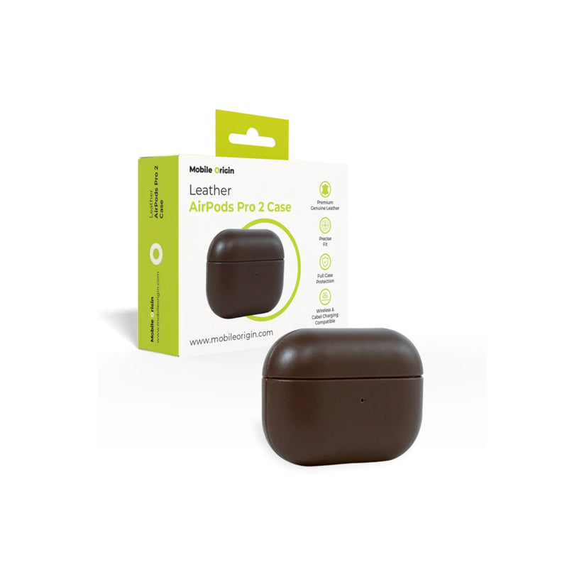 Kožené pouzdro pro AirPods Pro 2 Mobile Origin Leather Case - hnědé