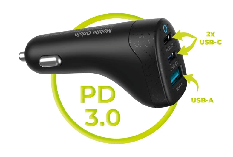 100W autonabíječka Mobile Origin CA25 - 2× USB-C + USB-A