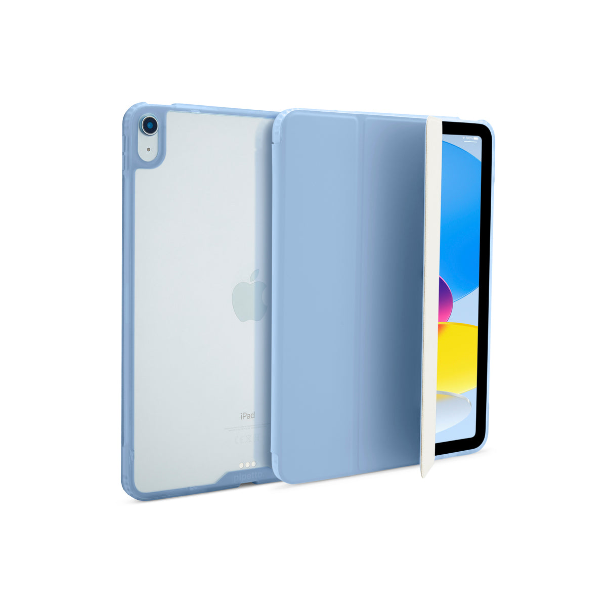 Pouzdro pro iPad 10,9" (2022) Pipetto Origami No7 Tri-Folio Case - světle modré - istyle.work