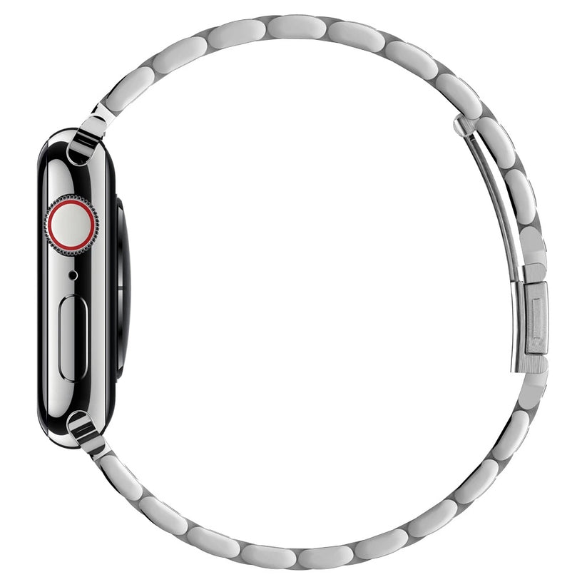 Kovový řemínek pro Apple Watch 42/44/45/49 mm Spigen Modern Fit - stříbrný - istyle.work